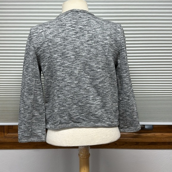 Express NWT Women's Gray Heather Lightweight French Terry Open-Front Jacket - Picture 3 of 9